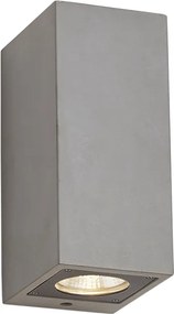 Moderné vonkajšie nástenné svietidlo sivé 2-svetlá IP44 - Pompei