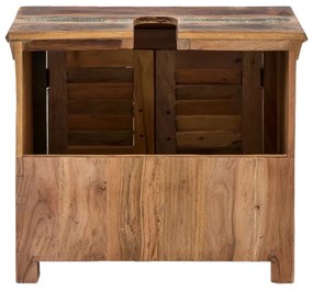 furniture-nabytek.cz - Masívna skrinka pod umývadlo Perth z recyklovaného dreva, lakovaná, biela/barevná