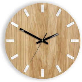 Nástěnné hodiny Simple Oak hnědé