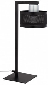 SIGMA Moderná stolná lampa OFF, 1xE27, 60W, čierna, strieborná