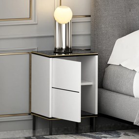 Nočný stolík Imaj White Marble