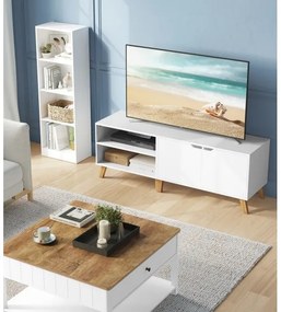 Televízny stolík BASTOR biely