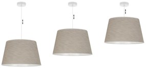 Závesné svietidlo Len, 1x béžové textilné tienidlo, (fi 44 cm), w