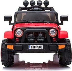 LEAN CARS Elektrické autíčko Jeep BRD-7588 červené 4x4