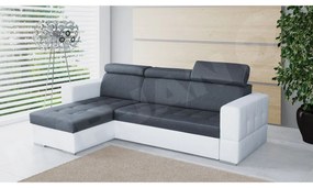 Rohová sedacia súprava Softino, Dostupné poťahy: ekokoža Soft 017 + Inari 96, Strana: pravá