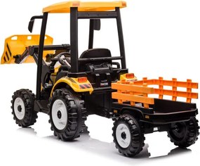 LEAN CARS Batériový traktor s prívesom Hercules Yellow 24V