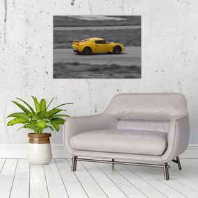 Sklenený obraz - Rýchle auto (70x50 cm)
