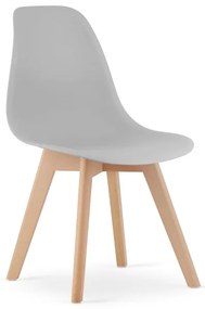 Set jedálenských stoličiek KITO sivé (hnedé nohy) 4ks