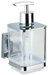 Samodržiaca plastová súprava doplnkov do kúpeľne v lesklo striebornej farbe Quadro – Wenko