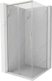Mexen Rox, posuvný sprchový kút 100 x 100 cm, 8mm číre sklo, oceľový profil, 8C2-100-100-97-00