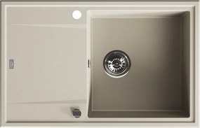 Laveo Megalo, 1-komorový granitový drez 780x500x185 mm, béžová, LAV-SBE_411T