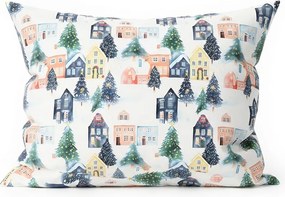 Bavlnená obliečka na vankúš WINTER VILLAGE 50x70 cm, farebný