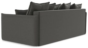 Tmavosivá zamatová rozkladacia/s úložným priestorom pohovka 225 cm Hula – Makamii