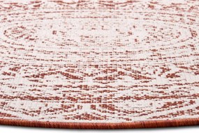 Hanse Home, DOPREDAJ: 200x200 (průměr) kruh cm Kusový koberec Twin Supreme 105497 Cayenne kruh – na ven i na doma, 200x200 (priemer) kruh, oranžová, chodba / predsieň