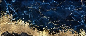 Obraz - Tmavo-modrý mramor (120x50 cm)