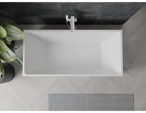 Mexen Nita, voľne stojaca vaňa 170 x 80 cm, biela-čierna, biely prepad, 52091708075-20