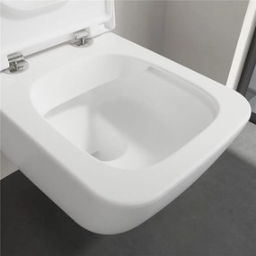 VILLEROY &amp; BOCH Venticello závesné WC s hlbokým splachovaním bez vnútorného okraja, 375 x 560 mm, Stone White, s povrchom CeramicPlus, 4611R0RW