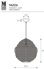 Markslöjd 108773 - Luster na lanku TAZZA 1xE27/40W/230V zlatá