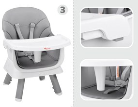Stolička na kŕmenie set 6v1 ZA4142 - sivá