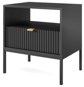 PROXIMA.store - Dizajnový nočný stolík - NOVA FARBA: čierna, FARBA NÔH: zlatá
