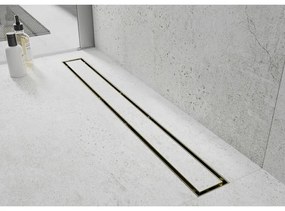 Mexen Flat nerezový sprchový žľab 150 cm vzor M13, 2v1, zlatá, 1510150
