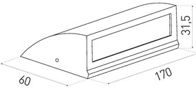 LED Vonkajšie nástenné svietidlo LED/6W/230V IP54