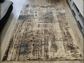 HU Sivo-modrý moderný koberec Luxess 89-Navy Rozmer: 80x150 cm