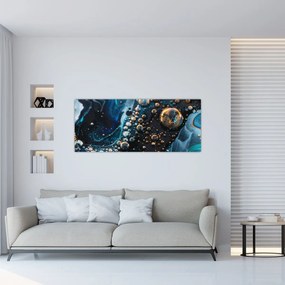 Obraz - Atramentové kvapky (120x50 cm)