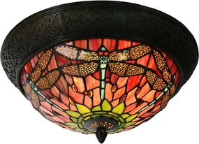 Stropné svetlo Tiffany Cecile - Ø 38*19 cm E14/max 2*40W