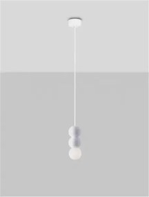 LED biely moderný luster Zero 3