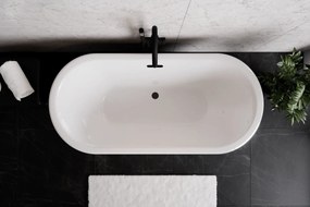Besco Akrylátová voľne stojaca vaňa Ziva BW Matt 160x75, s prepadom BESCO-Typ výpuste: Alcaplast Click-Clack so štrbinovým prepadom, grafit