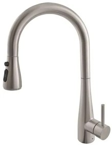 RAV SLEZÁK Seina drezová batéria s vyťahovacou spŕškou, 2 prúdy nerez SE910.0IN