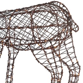 Stojacia lampa hnedá ratanová sob vrátane LED IP44 - Flossie