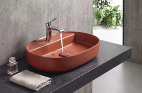 Isvea Isvea, INFINITY OVAL keramické umývadlo na dosku, 60x40cm, terracotta, 10NF65060-2U