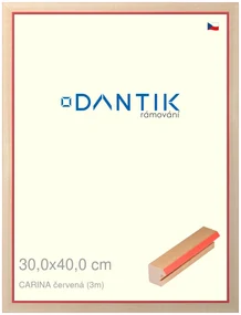 DANTIK rám na obraz 30x40 | CARINA červená (Plexi Čiré)