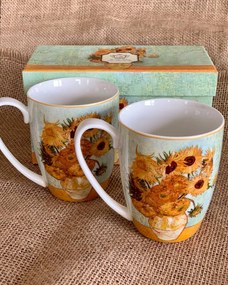 Porcelánový hrnček Van Gogh Sunflowers 350 ml sada 2ks