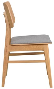 Svetlohnedá jedálenská stolička so svetlosivým sedákom Rowico Nagano