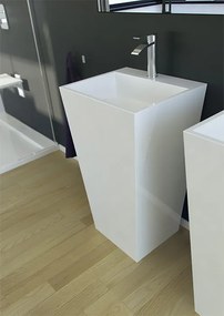 Besco Voľne stojace umývadlo z liateho mramoru Vera UM VS 50x42x85 cm, bez otvoru pre batériu
