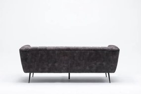 Sofa Noblesse 225cm zamat sivá čierna