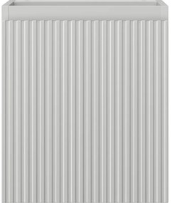 Mexen Rivel, kúpeľňová skrinka 40 cm, 1 dvierka, s drážkami, sivá matná, 91A21-04047-1-BF62