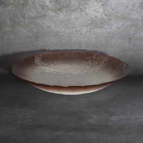 DEKORAČNÝ SKLENENÝ TANIER TERRA COLLECTION SEVILLE 40X8 CM HNEDÁ/KRÉMOVÁ