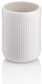 Biely keramický téglik na zubné kefky Kela Adele