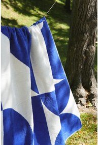 Modrá/krémovobiela deka 150x200 cm Tul – noo.ma