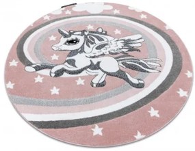 Koberec KRUH PETIT PONY KONÍK ružový