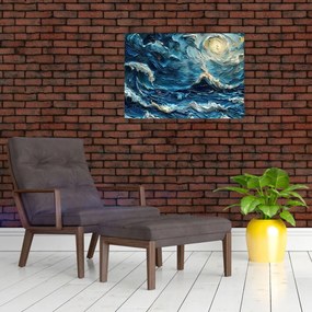 Sklenený obraz - Maľba oblohy a mora (70x50 cm)