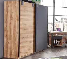 Šatník s posuvnými dverami Liverpool, 180 cm, dub%