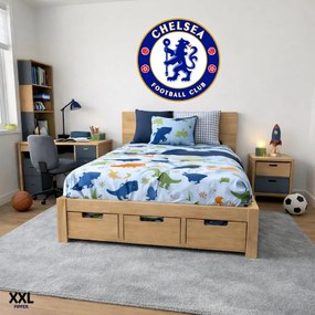 Textilná nálepka na stenu - logo "FC Chelsea" Veľkosť: 100 cm