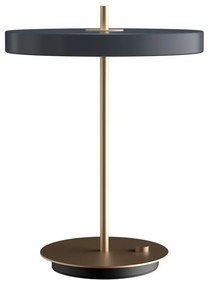 Antracitovosivá LED stmievateľná stolová lampa s kovovým tienidlom (výška 41,5 cm) Asteria Table – UMAGE