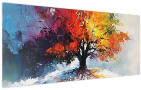 Obraz - Pestrofarebný strom (120x50 cm)
