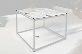 Konferenčný stolík Elements 50 cm mramor biely »